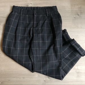 MUJI / Grid Print Wool Trousers